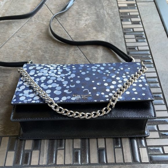 Kate Spade Cameron Convertible Crossbody Black with Multi-Colored Dots - Picture 2 of 16